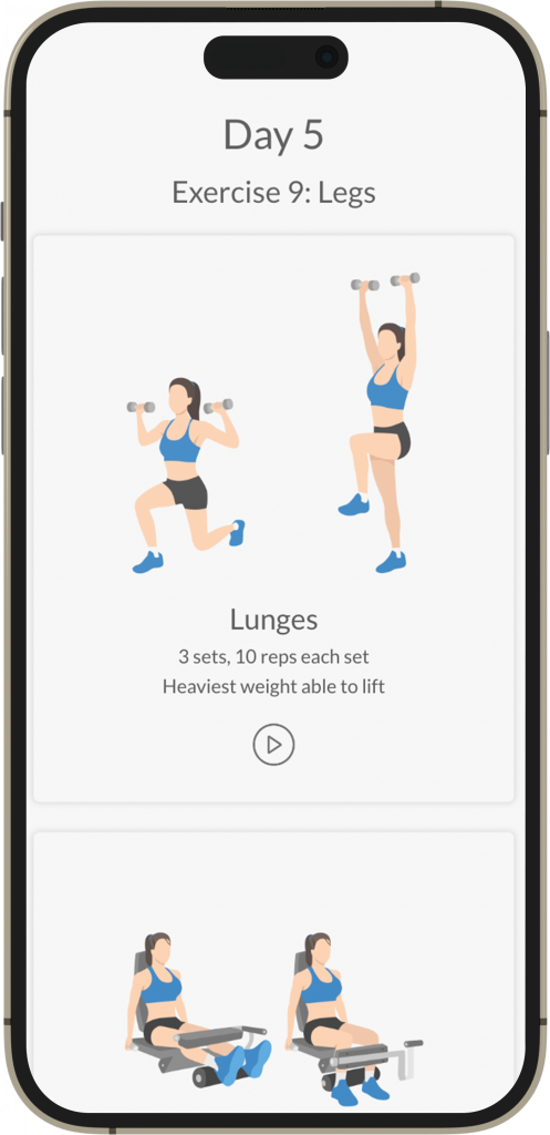 Custom workout plan app
